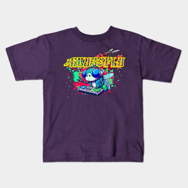 HouseFly Kids T-Shirt by Blackreach Studios